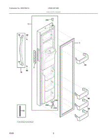 02 - Freezer Door parts for Electrolux Refrigerator CRSEH267AB0 from AppliancePartsPros.com