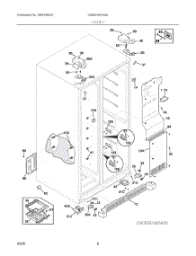 04 - Cabinet parts for Electrolux Refrigerator CRSEH267AS0 from AppliancePartsPros.com