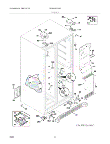 04 - Cabinet parts for Electrolux Refrigerator CRSEH267AW0 from AppliancePartsPros.com