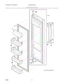 03 - Refrigerator Door parts for Electrolux Refrigerator CRSEH267AW0 from AppliancePartsPros.com