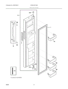 02 - Freezer Door parts for Electrolux Refrigerator CRSEH267AW0 from AppliancePartsPros.com
