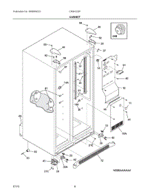 04 - Cabinet parts for Electrolux Refrigerator CRSH232PB8A from AppliancePartsPros.com