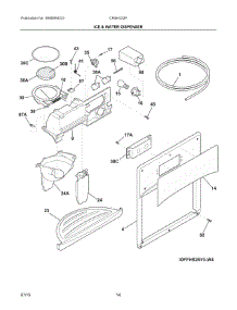 08 - Ice & Water Dispenser parts for Electrolux Refrigerator CRSH232PB8A from AppliancePartsPros.com