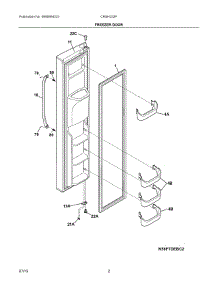02 - Freezer Door parts for Electrolux Refrigerator CRSH232PB8A from AppliancePartsPros.com