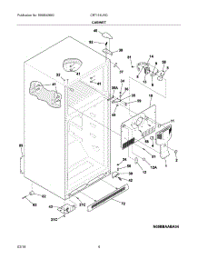 05 - Cabinet parts for Electrolux Refrigerator CRT151LWD from AppliancePartsPros.com