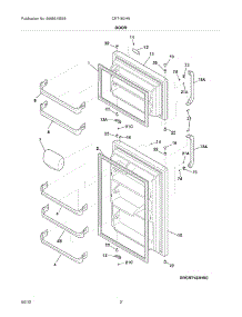 03 - Doors parts for Electrolux Refrigerator CRT182HNW1 from AppliancePartsPros.com