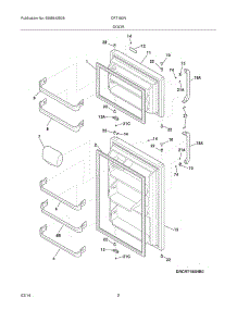 03 - Doors parts for Electrolux Refrigerator CRT182NB9 from AppliancePartsPros.com
