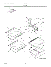 04 - Shelves parts for Electrolux Refrigerator CRT182NBB from AppliancePartsPros.com