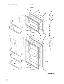 02 - Door parts for Electrolux Refrigerator CRT185HPW2 from AppliancePartsPros.com
