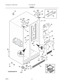04 - Cabinet parts for Electrolux Refrigerator DGHX2655TF8 from AppliancePartsPros.com