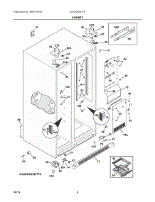 04 - Cabinet parts for Electrolux Refrigerator DGHX2655TF9 from AppliancePartsPros.com