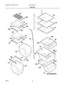 05 - Shelves parts for Electrolux Refrigerator DGHX2655TFA from AppliancePartsPros.com