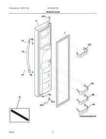 02 - Freezer Door parts for Electrolux Refrigerator DGHX2655TFB from AppliancePartsPros.com