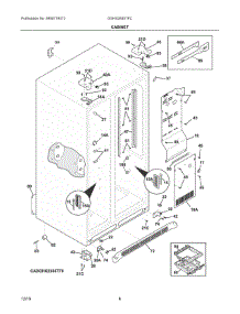 04 - Cabinet parts for Electrolux Refrigerator DGHX2655TFC from AppliancePartsPros.com