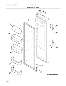03 - Refrigerator Door parts for Electrolux Refrigerator DGHX2655TFC from AppliancePartsPros.com