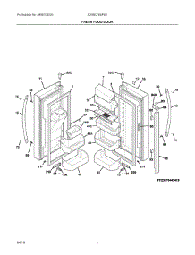03 - Fresh Food Door parts for Electrolux Refrigerator E23BC79SPS3 from AppliancePartsPros.com