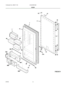 02 - Door parts for Electrolux Refrigerator E32AR85PQSE from AppliancePartsPros.com