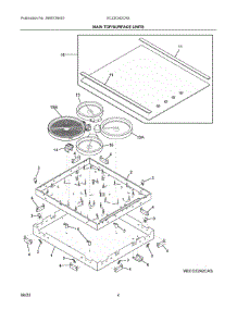 03 - Main Top / Surface Units parts for Electrolux Cooktop ECCE242CAS from AppliancePartsPros.com