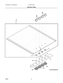 02 - Control Panel parts for Electrolux Cooktop ECCE242CAS from AppliancePartsPros.com