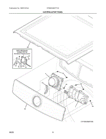 04 - Controls / Top Panel parts for Electrolux Dryer EFME628WTT00 from AppliancePartsPros.com