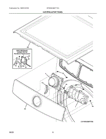 04 - Controls / Top Panel parts for Electrolux Dryer EFMG628WTT00 from AppliancePartsPros.com