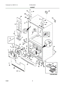 04 - Cabinet parts for Electrolux Refrigerator EI23BC82SS4 from AppliancePartsPros.com