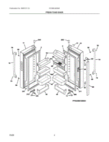 03 - Fresh Food Door parts for Electrolux Refrigerator EI23BC82SS4 from AppliancePartsPros.com