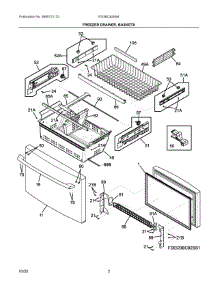02 - Freezer Drawer, Baskets parts for Electrolux Refrigerator EI23BC82SS4 from AppliancePartsPros.com