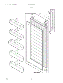 02 - Door parts for Electrolux Refrigerator EI33AF80WS7 from AppliancePartsPros.com