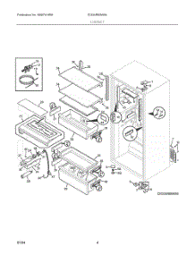 03 - Cabinet parts for Electrolux Refrigerator EI33AR80WS4 from AppliancePartsPros.com
