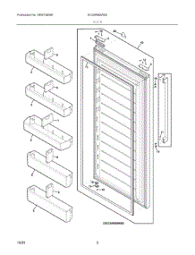 02 - Door parts for Electrolux Refrigerator EI33AR80WS5 from AppliancePartsPros.com