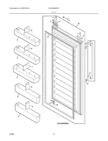 02 - Door parts for Electrolux Refrigerator EI33AR80WS7 from AppliancePartsPros.com