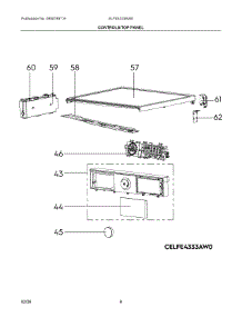 04 - Controls / Top Panel parts for Electrolux Dryer ELFE4333AW0 from AppliancePartsPros.com
