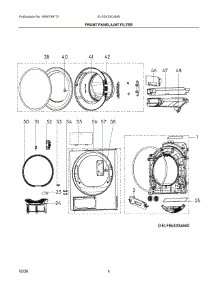 03 - Front Panel / Lint Filter parts for Electrolux Dryer ELFE433CAW0 from AppliancePartsPros.com