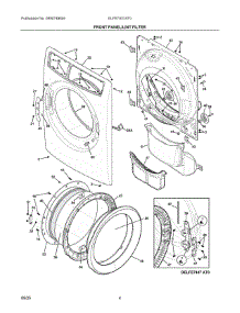 03 - Front Panel / Lint Filter parts for Electrolux Dryer ELFE7437AT0 from AppliancePartsPros.com