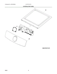 04 - Controls / Top Panel parts for Electrolux Dryer ELFE7437AT0 from AppliancePartsPros.com
