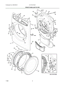 03 - Front Panel / Lint Filter parts for Electrolux Dryer ELFE7637AW1 from AppliancePartsPros.com