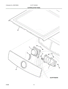 04 - Controls / Top Panel parts for Electrolux Dryer ELFE773CMW0 from AppliancePartsPros.com