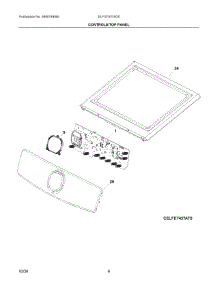 04 - Controls / Top Panel parts for Electrolux Dryer ELFG7437AD0 from AppliancePartsPros.com