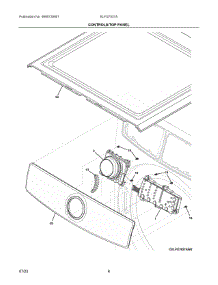 04 - Controls / Top Panel parts for Electrolux Dryer ELFG7537AW1 from AppliancePartsPros.com