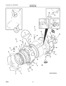04 - Motor / Tub parts for Electrolux Washer ELFW7437AT0 from AppliancePartsPros.com