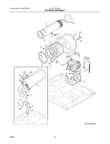 03 - Motor / Blower / Belt parts for Electrolux Dryer ELTE7300AD0 from AppliancePartsPros.com