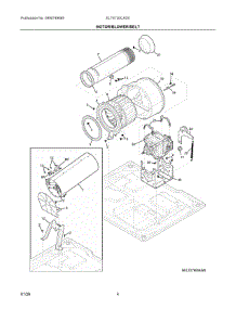 03 - Motor / Blower / Belt parts for Electrolux Washer ELTE730CAD0 from AppliancePartsPros.com