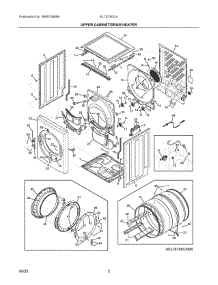 02 - Upper Cabinet / Drum Heater parts for Electrolux Washer ELTE760CAW0 from AppliancePartsPros.com