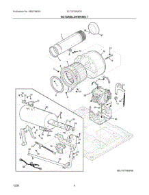 03 - Motor / Blower / Belt parts for Electrolux Dryer ELTG7300AD0 from AppliancePartsPros.com