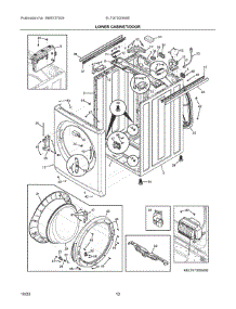05 - Lower Cabinet / Door parts for Electrolux Dryer ELTG7300AW0 from AppliancePartsPros.com