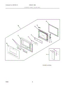 03 - Control Panel, Door, Misc. parts for Electrolux Microwave EMBS2411BBA from AppliancePartsPros.com