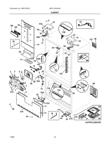 04 - Cabinet parts for Electrolux Refrigerator ERFC2393AS0 from AppliancePartsPros.com