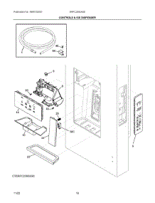 07 - Controls & Ice Dispenser parts for Electrolux Refrigerator ERFC2393AS0 from AppliancePartsPros.com