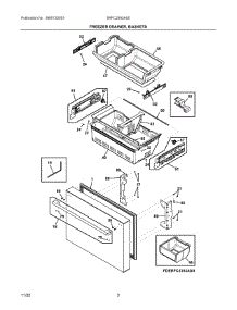02 - Freezer Drawer, Baskets parts for Electrolux Refrigerator ERFC2393AS0 from AppliancePartsPros.com